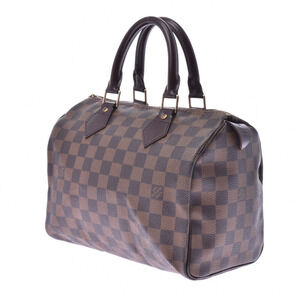Louis Vuitton Damier Speedy Brown Handbag Leather Canvas